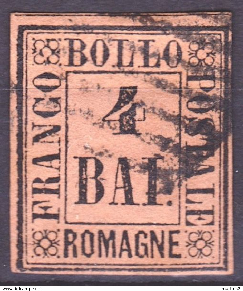 ROMAGNE 1959: 4 BAI (Marrone Rossastro) Michel-No. 5 Con Annullata Grillo (Michel 160.00 Euro) - Romagne