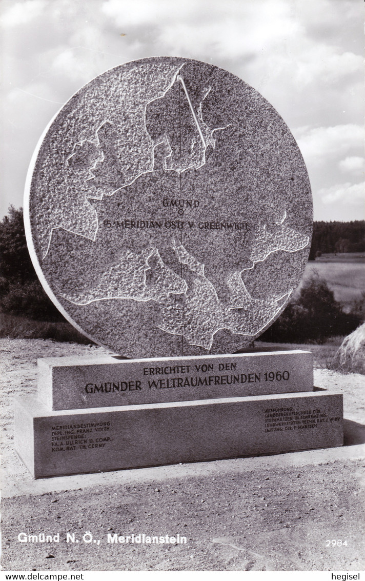 1966, Österreich, Gmünd, Meridianstein, Niederösterreich - Gmünd