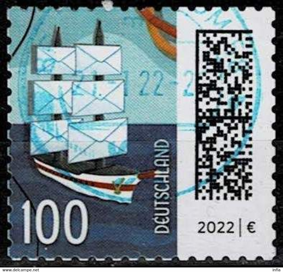 Bund 2021,Michel# 3653 O Neue Portostufe Selbstklebend, - Used Stamps