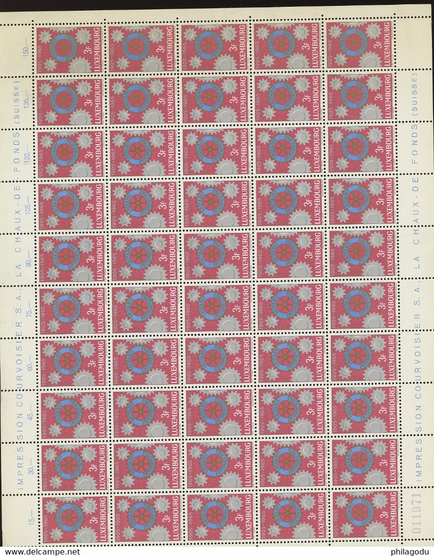 1000 X ROTARY 1965.  Yv.668 **. 20 Feuillets Complètes De 50 Ex. Avec Bords Complets - Volledige Vellen