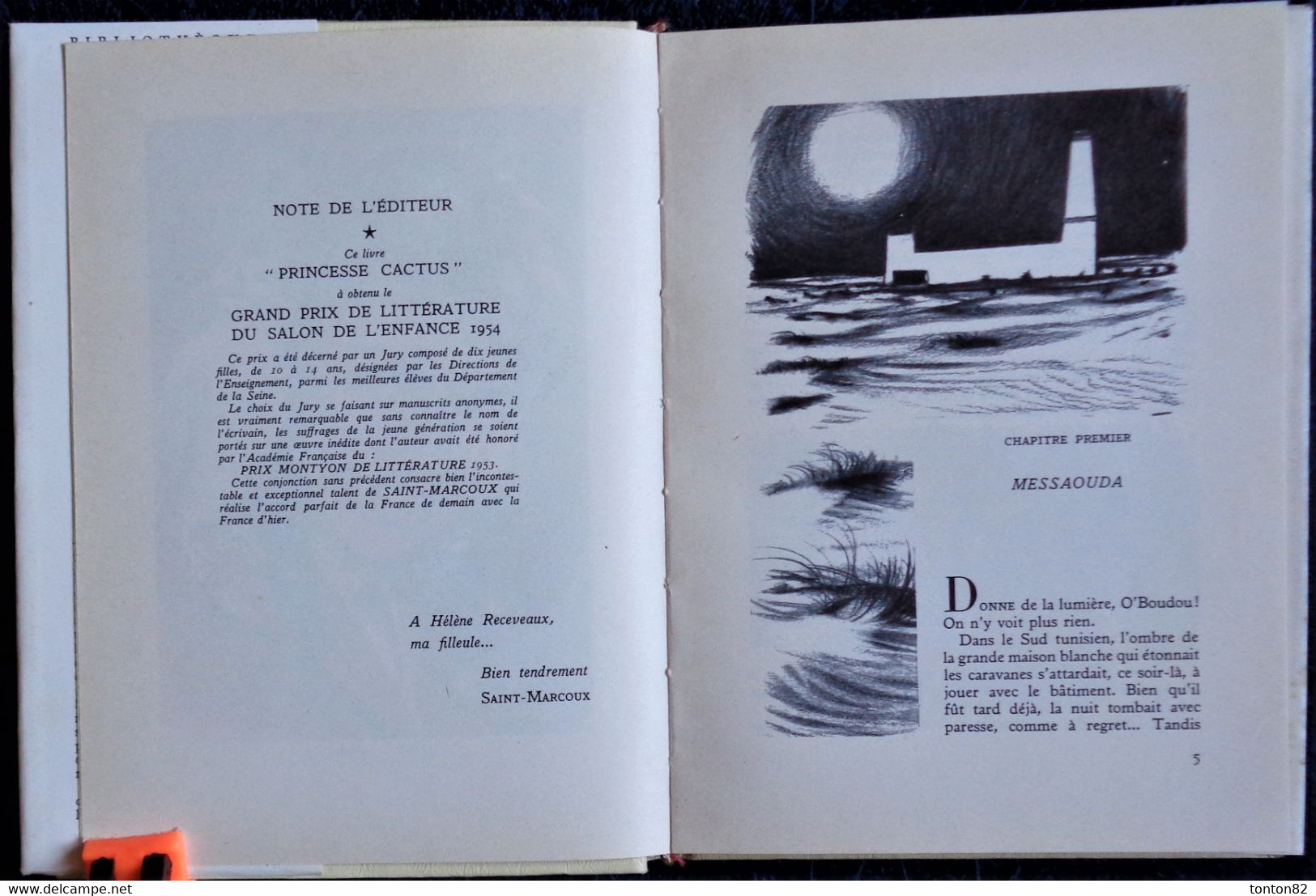 Saint-Marcoux - Princesse Cactus  - Bibliothèque Rouge Et Or  - (1954) . - Bibliothèque Rouge Et Or