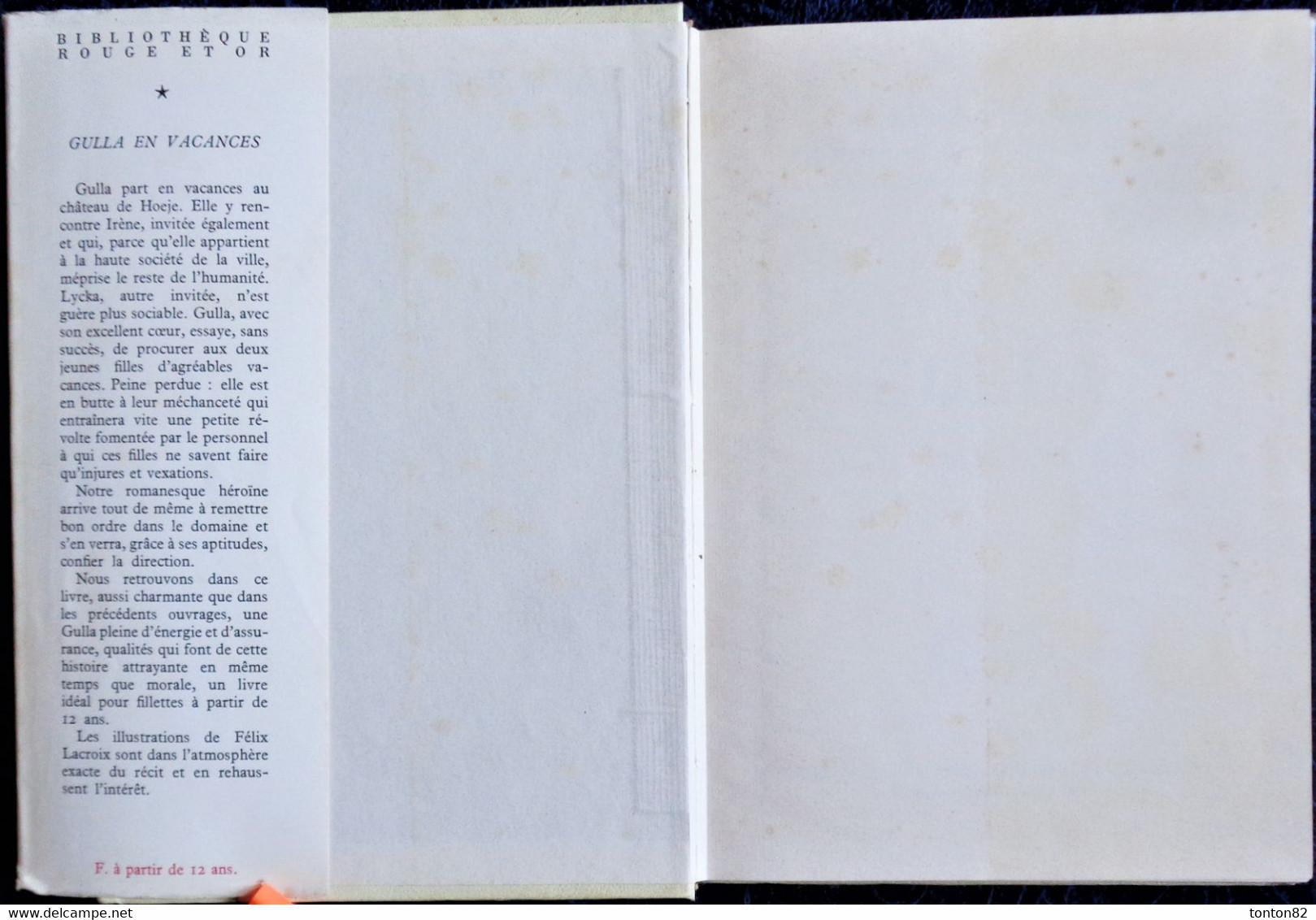 Martha Sandwall-Bergström - Gulla En Vacances -  Bibliothèque Rouge Et Or Souveraine N° 578 - ( 1958 ) . - Bibliothèque Rouge Et Or