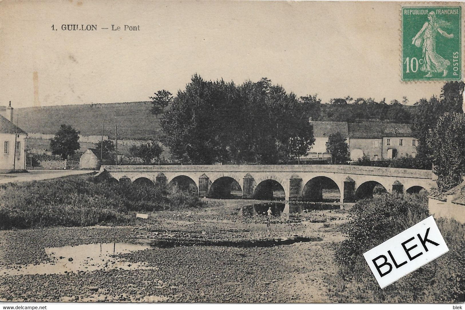 89 . Yonne .  Guillon  :  Le   Pont  . - Guillon