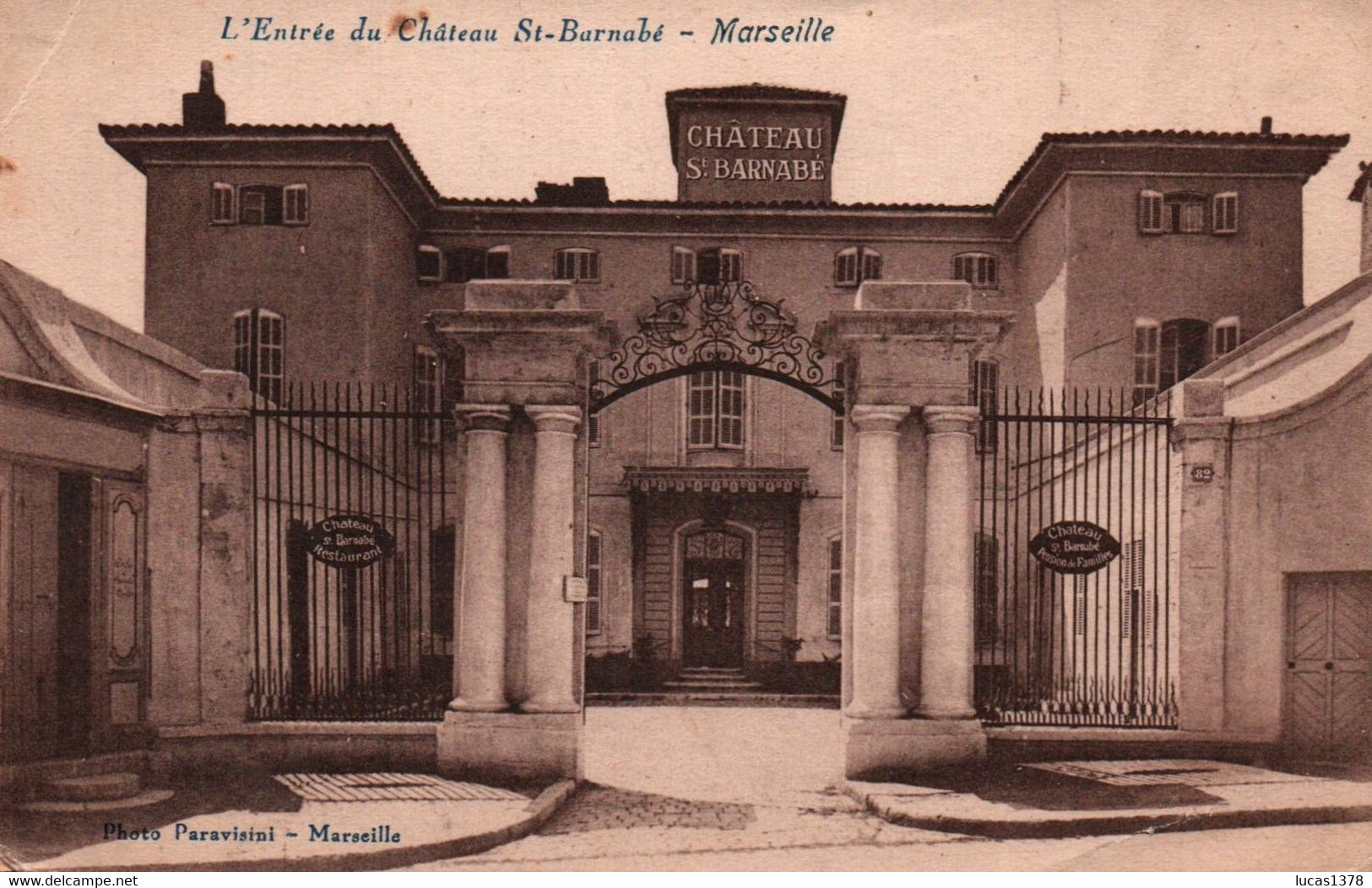 13 / MARSEILLE / L ENTREE DU CHATEAU SAINT BARNABE / RARE - Saint Barnabé, Saint Julien, Montolivet