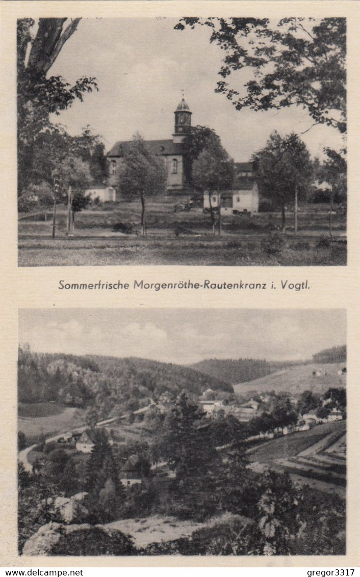 A8715) Sommerfrische MORGENRÖTHE RAUTENKRANZ I. Vogtl. - Tolle Alte ZWEIBILD AK !! - Vogtland