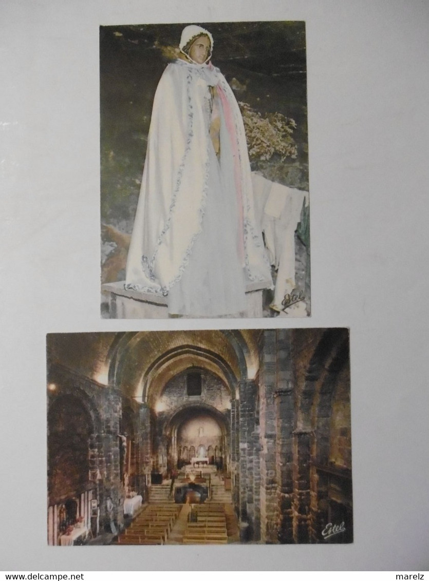 LES SAINTES-MARIES-DE-LA-MER Intérieur De L'Eglise Et La Statue De SARA - Lot De 2 Cartes 13 BOUCHES DU RHONE - Saintes Maries De La Mer