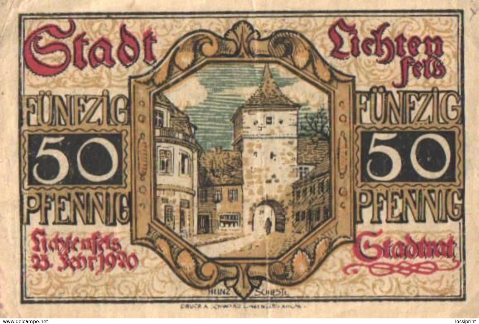 Germany Notgeld:Stadt Lichtenfels 50 Pfennig, 1920 - Collezioni