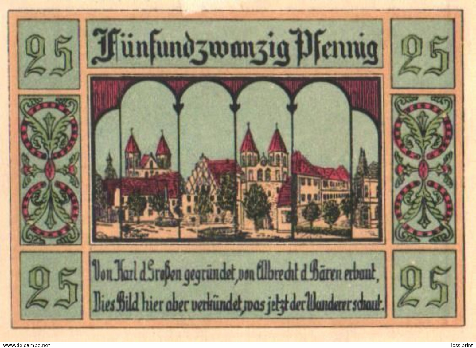 Germany Notgeld:Stadt Aken/Elbe 25 Pfennig, 1921 - Collections