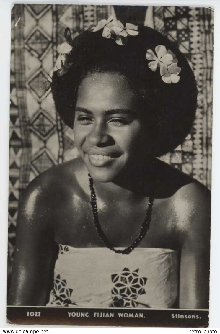 Cpa Océanie, Fidji - Young Fijian Woman - édition Stinsons - Fidji