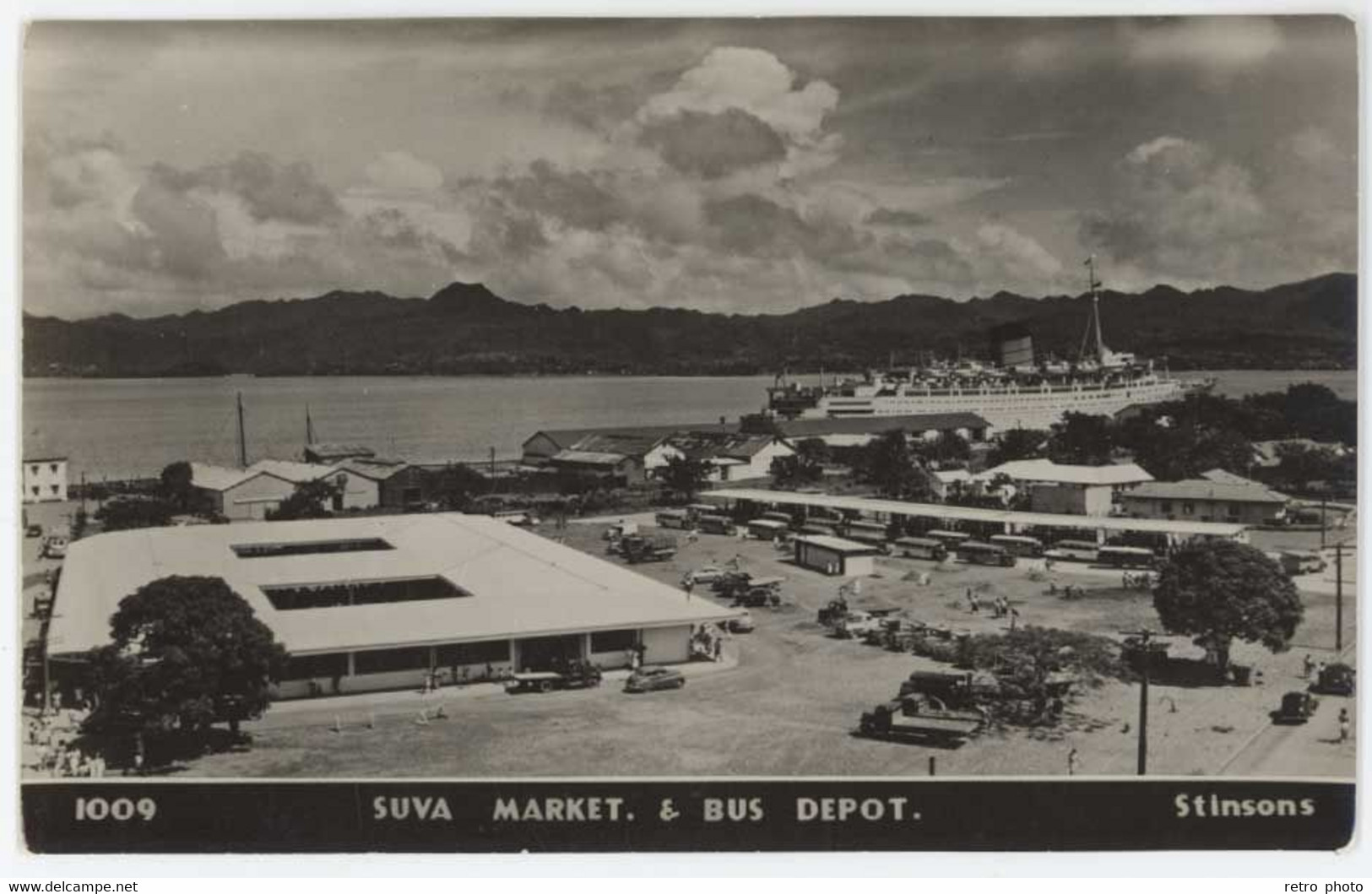 Cpa Océanie, Fidji - Suva Market & Bus Depot - édition Stinsons - Fidji