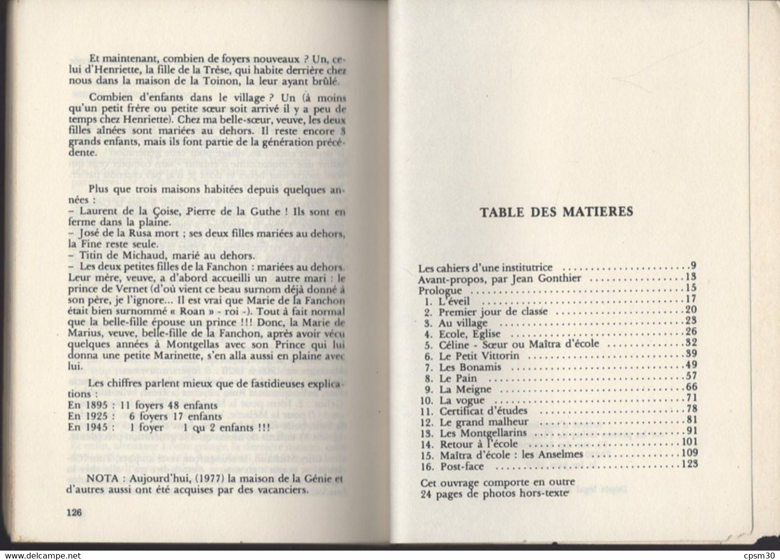 Livre - Thérèse Billard, Institutrice, Raconte Ses Jeunes Années, Gens De Savoie, 128 Pages 1979 - Alpes - Pays-de-Savoie