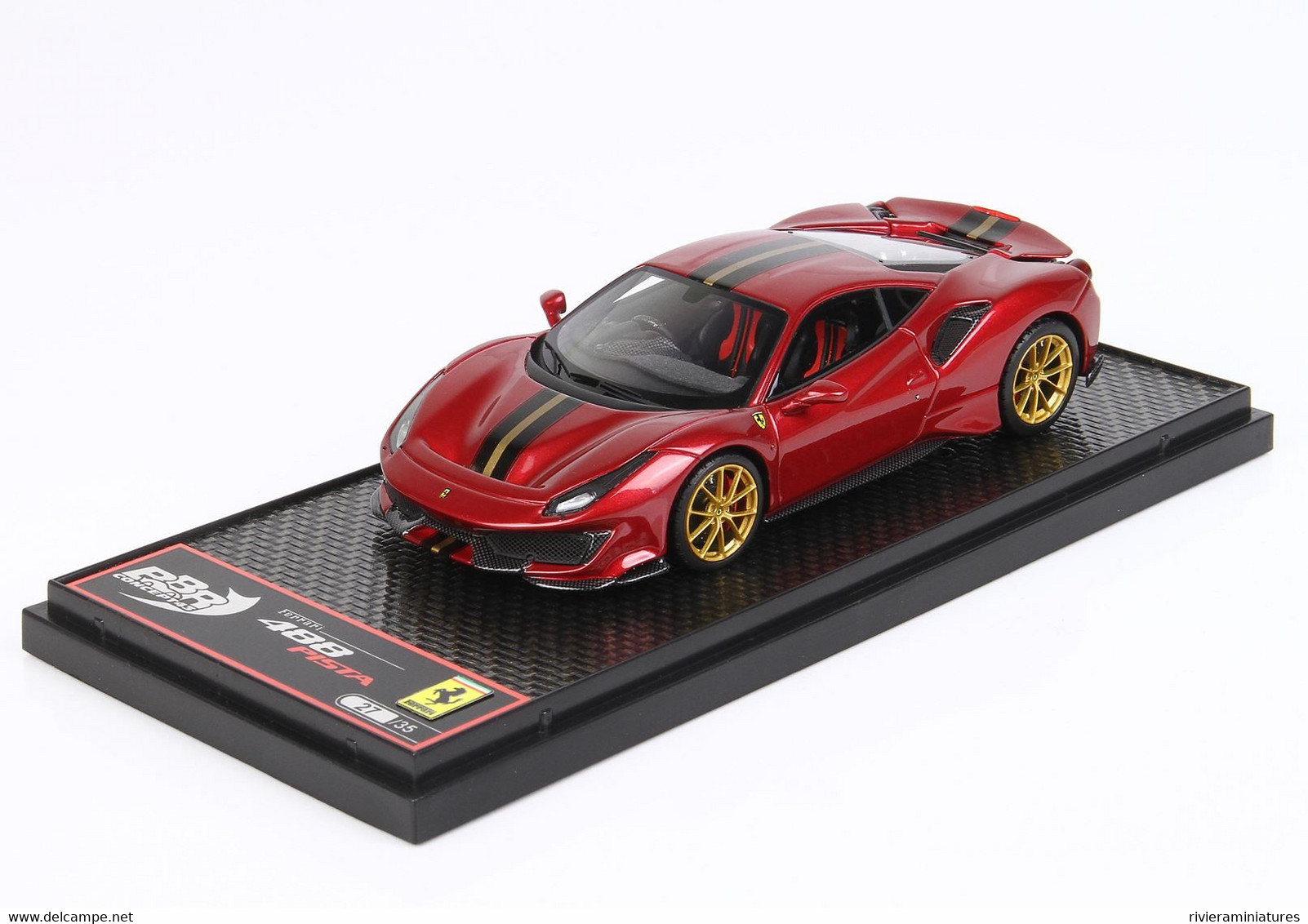 BBR - FERRARI 488 PISTA - RHD - Rosso Fiorano - BBR CAR76RI-03 - 1/43 - BBR