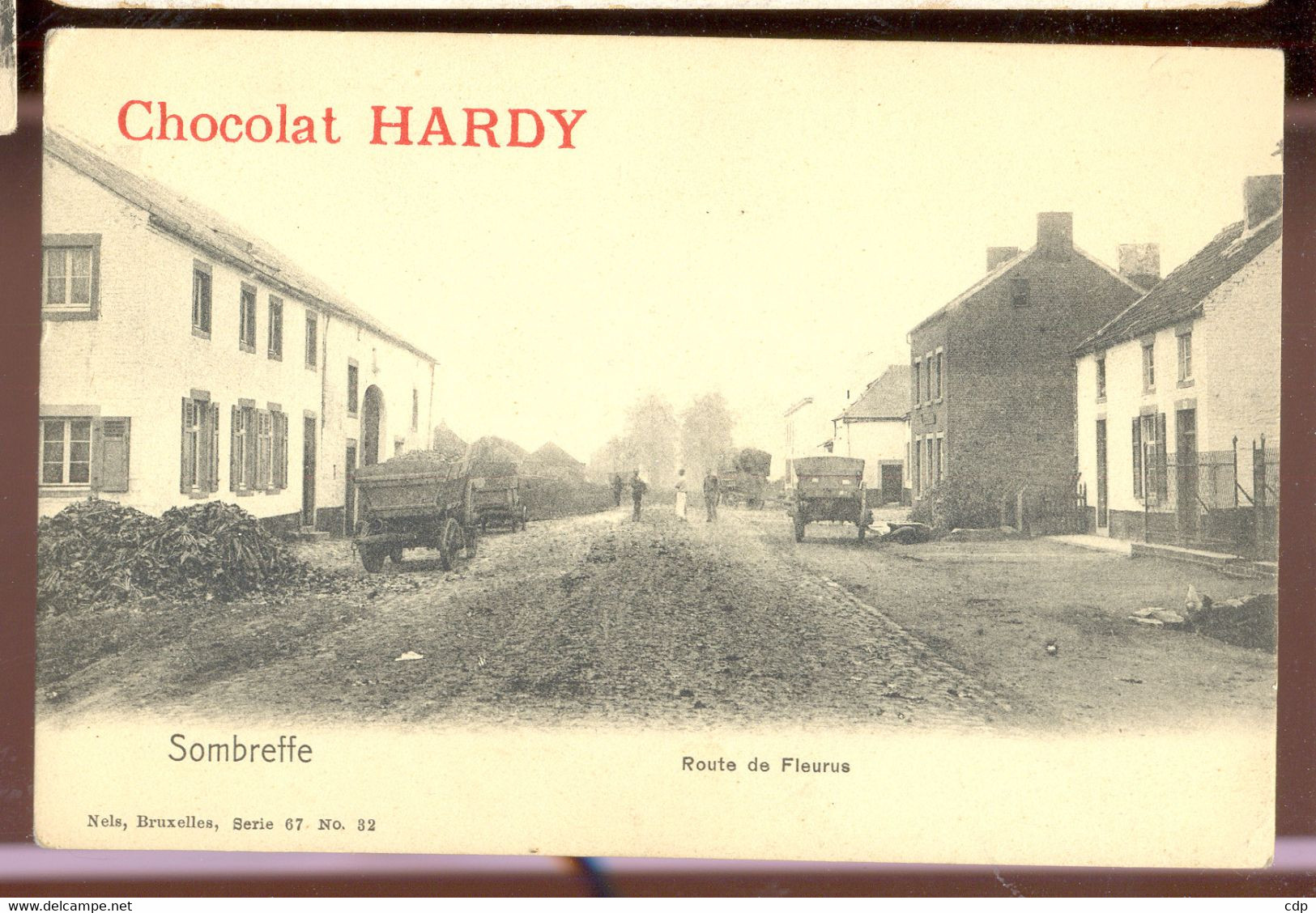 Cpa Sombreffe   Route De Fleurus    Chocolat Hardy - Sombreffe