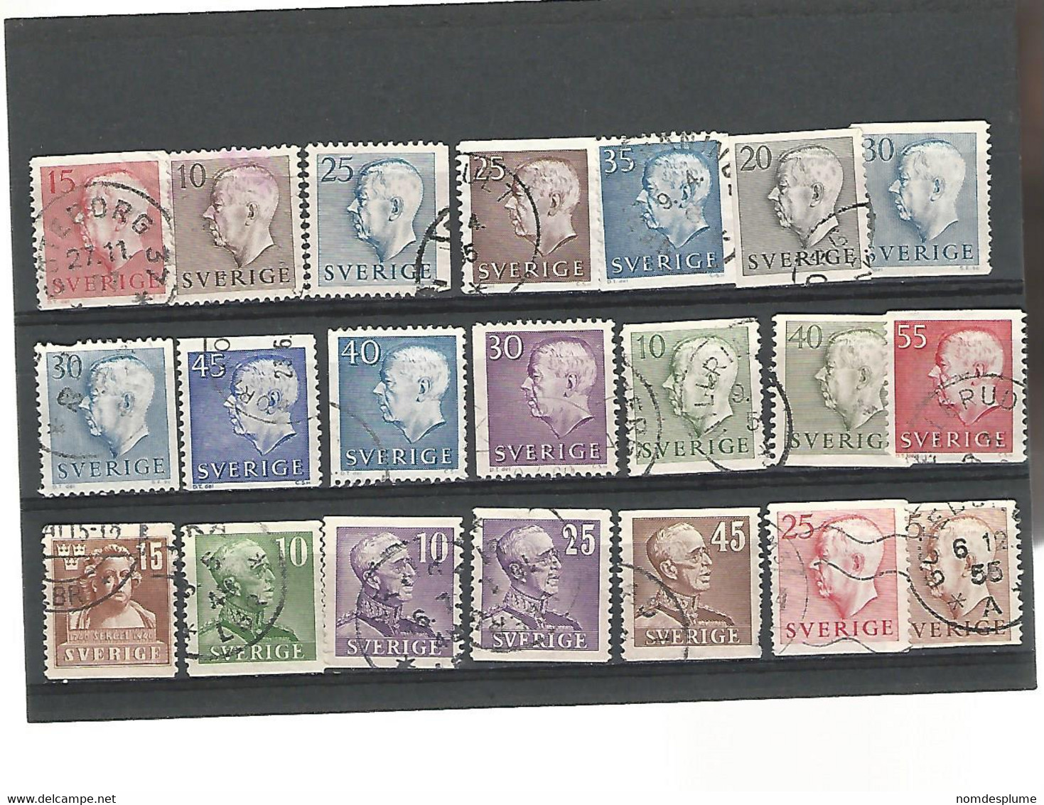 55248 ) Collection Sweden Postmark  Coil - Collections