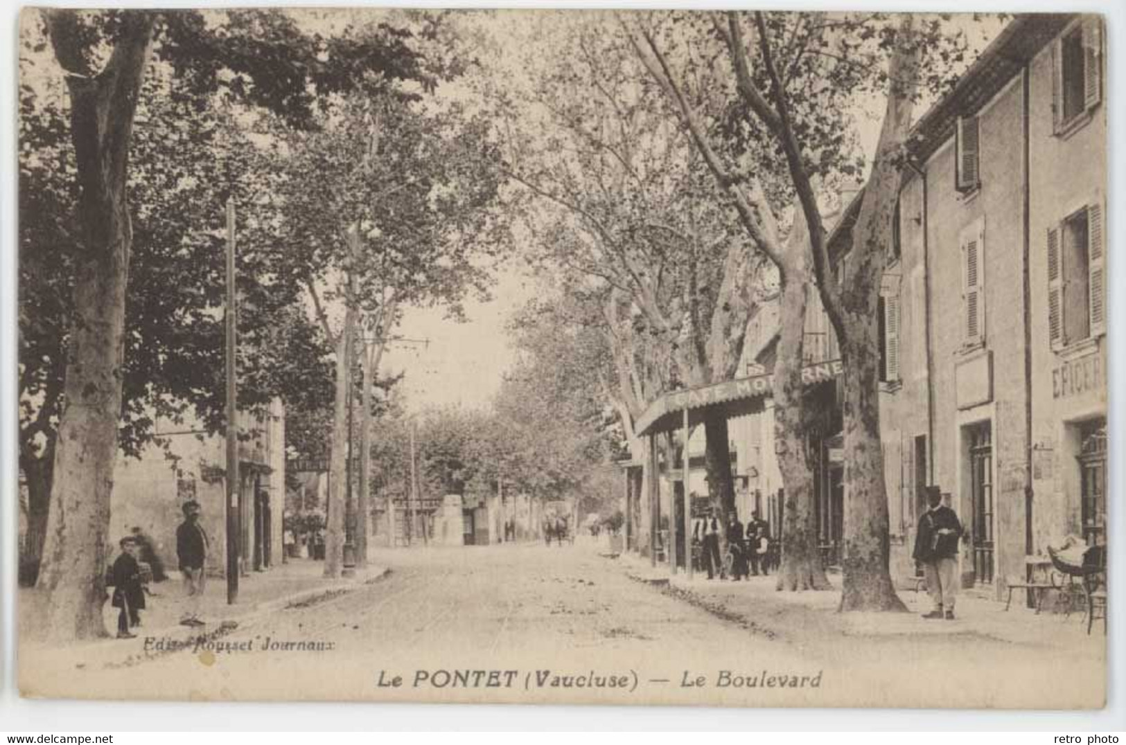 Cpa Le Pontet ( Vaucluse ) - Le Boulevard - Le Pontet