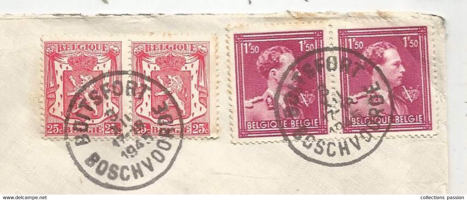 Lettre , BELGIQUE, BELGIE,  BOITSFORT , BOSCHVOORDE , 1945 , 2 Scans - Other & Unclassified