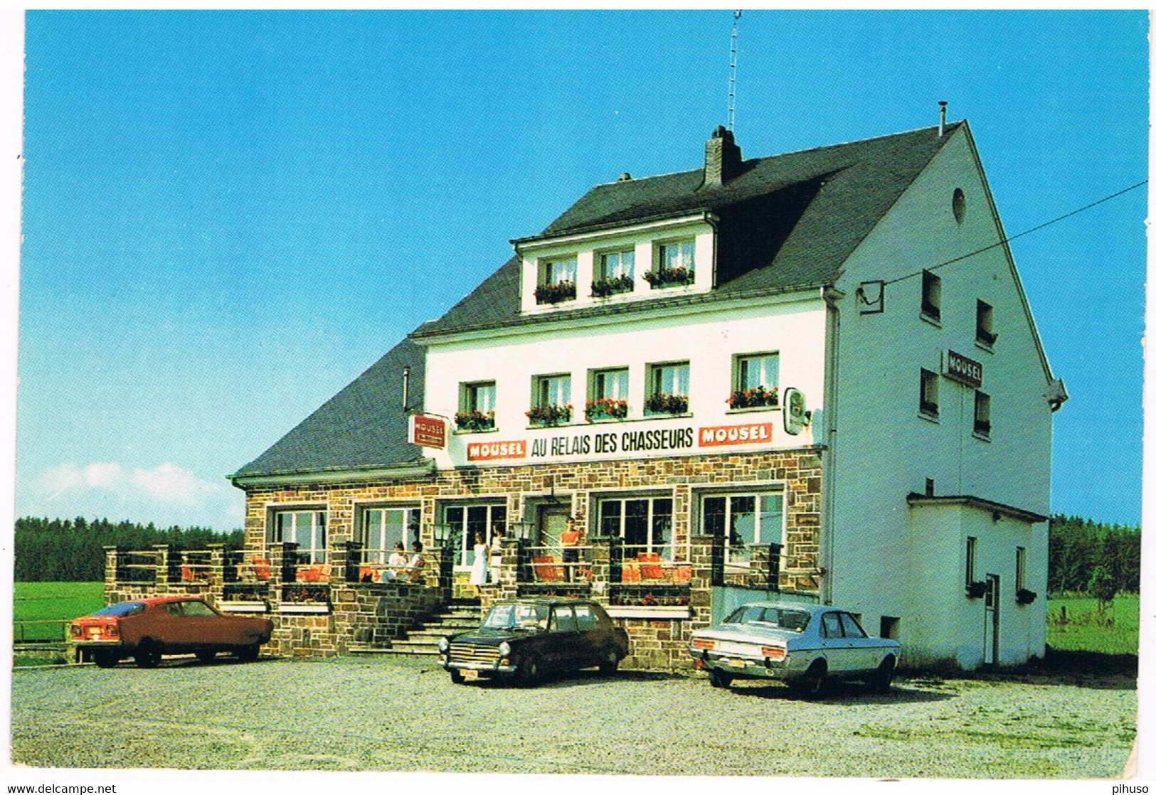 B-8809   BEHO : Hotel-Cafe-Restaurant Au Relais Des Chasseurs ( Datsun, Ford Granada ) - Gouvy