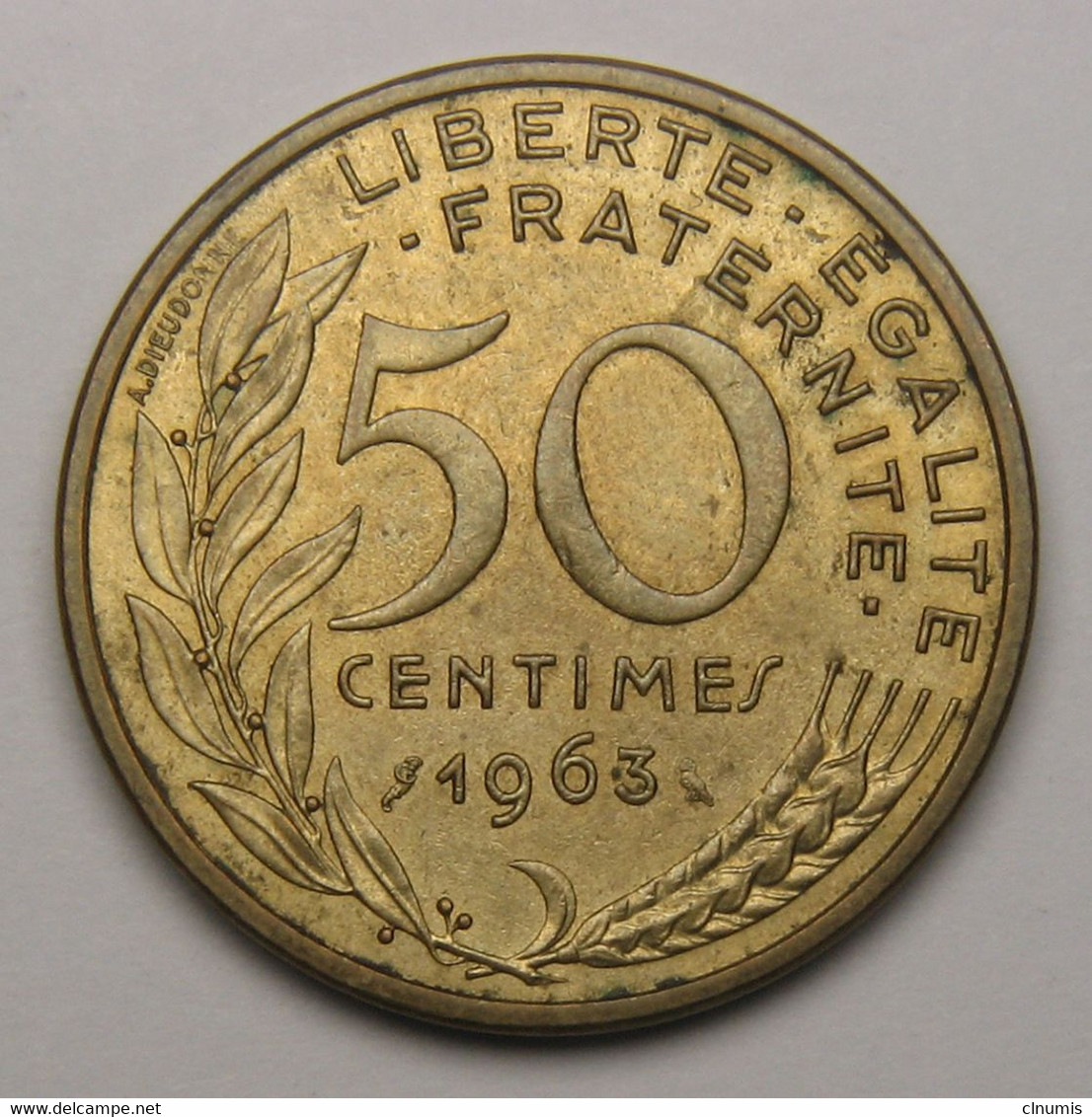 50 Centimes Marianne, Col à 4 Plis, Bronze-aluminium, 1963 - V° République - 50 Centimes