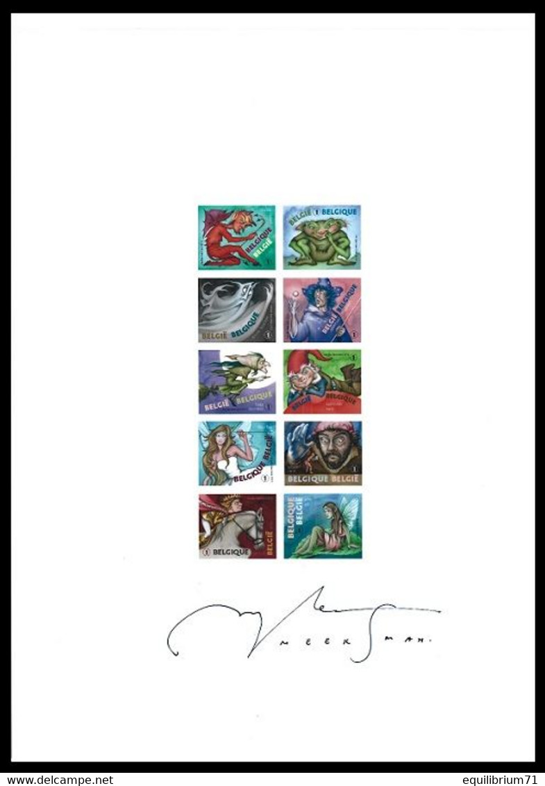 4295/4304**(C/B135) Épreuve Couleur, Signature De L'artiste/Kleurproefdruk, Handtekening Van Tekenaar - Marijke Meersman - Proofs & Reprints