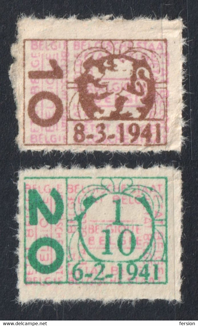 1941 1942 Belgique Belgium - LABEL / CINDERELLA / VIGNETTE Tax Member Stamp - Coat Of Arms / Lion - Other & Unclassified