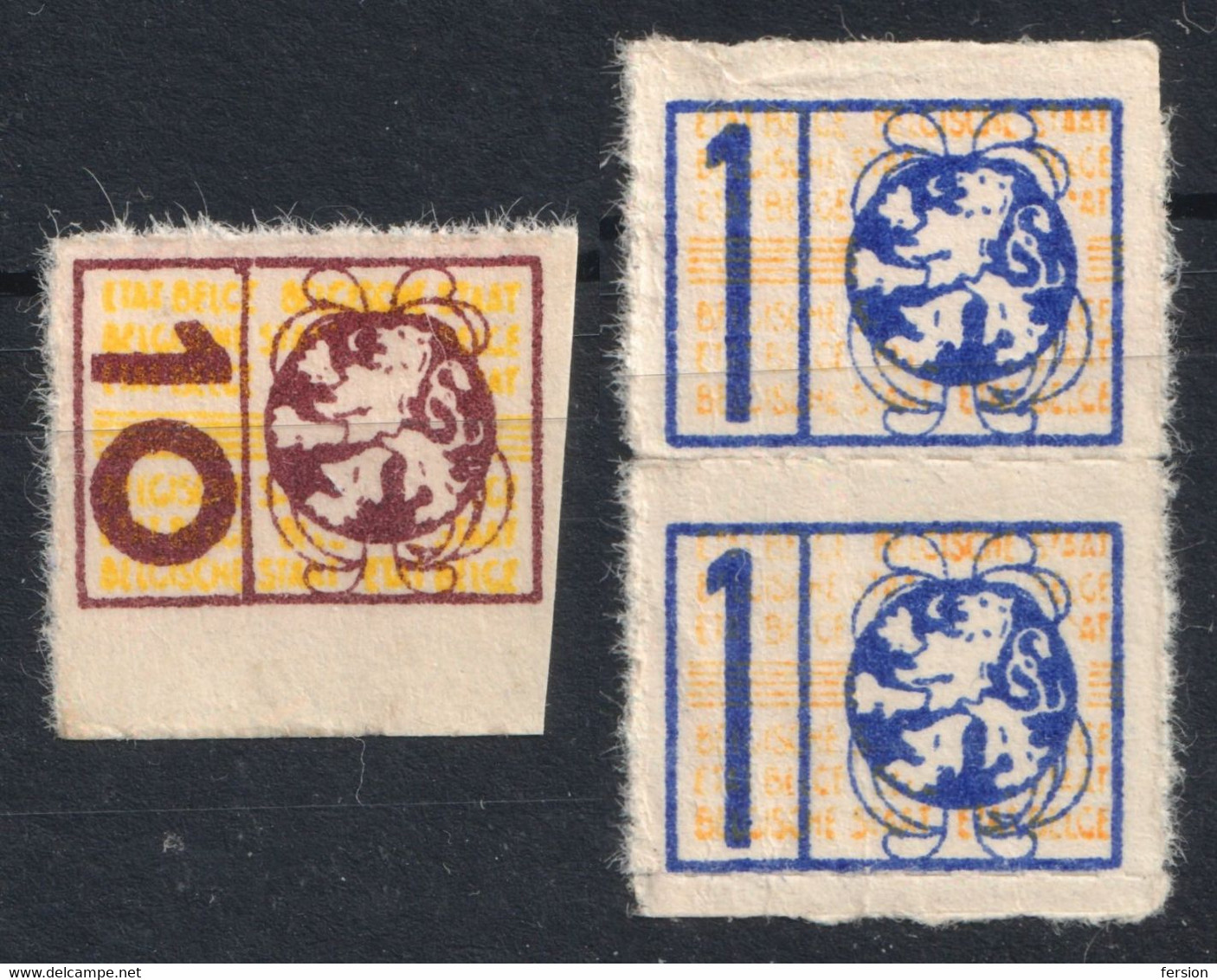 1941 1942 Belgique Belgium - LABEL / CINDERELLA / VIGNETTE Tax Member Stamp - Coat Of Arms / Lion - Altri & Non Classificati