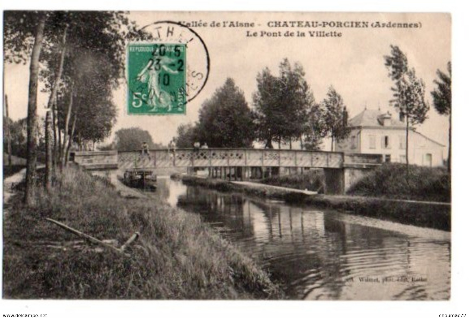 (08) 170, Château-Porcien, Wilmet, Le Pont De La Villette, Péniche Batellerie - Chateau Porcien