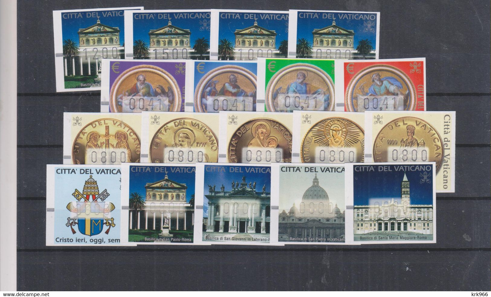 VATICAN ATM Machine Stamps Nice Lot - Franking Machines (EMA)