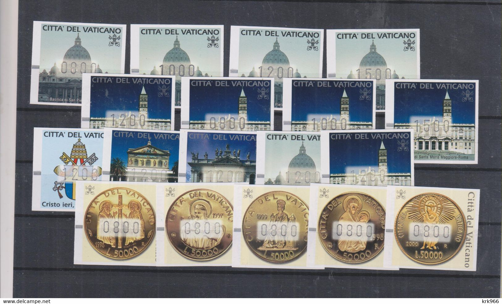 VATICAN ATM Machine Stamps Nice Lot - Frankeermachines (EMA)