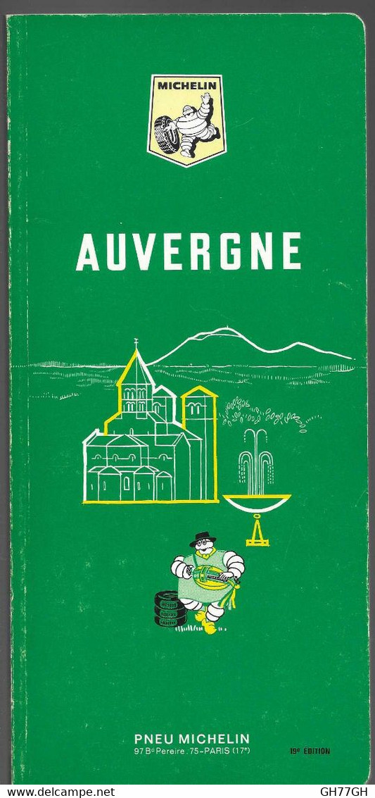 GUIDE VERT MICHELIN AUVERGNE 1968 - Michelin-Führer