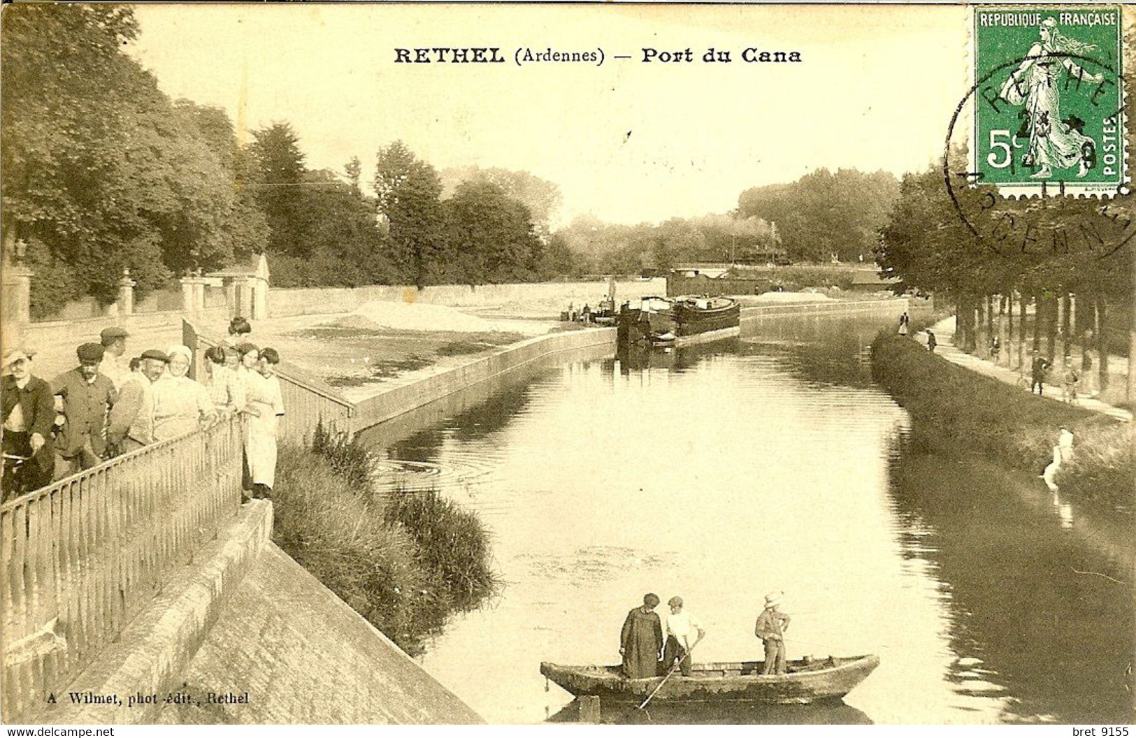 08 RETHEL PORT DU CANAL CARTE RARE IL EST ECRIT PORT DU CANA - Rethel