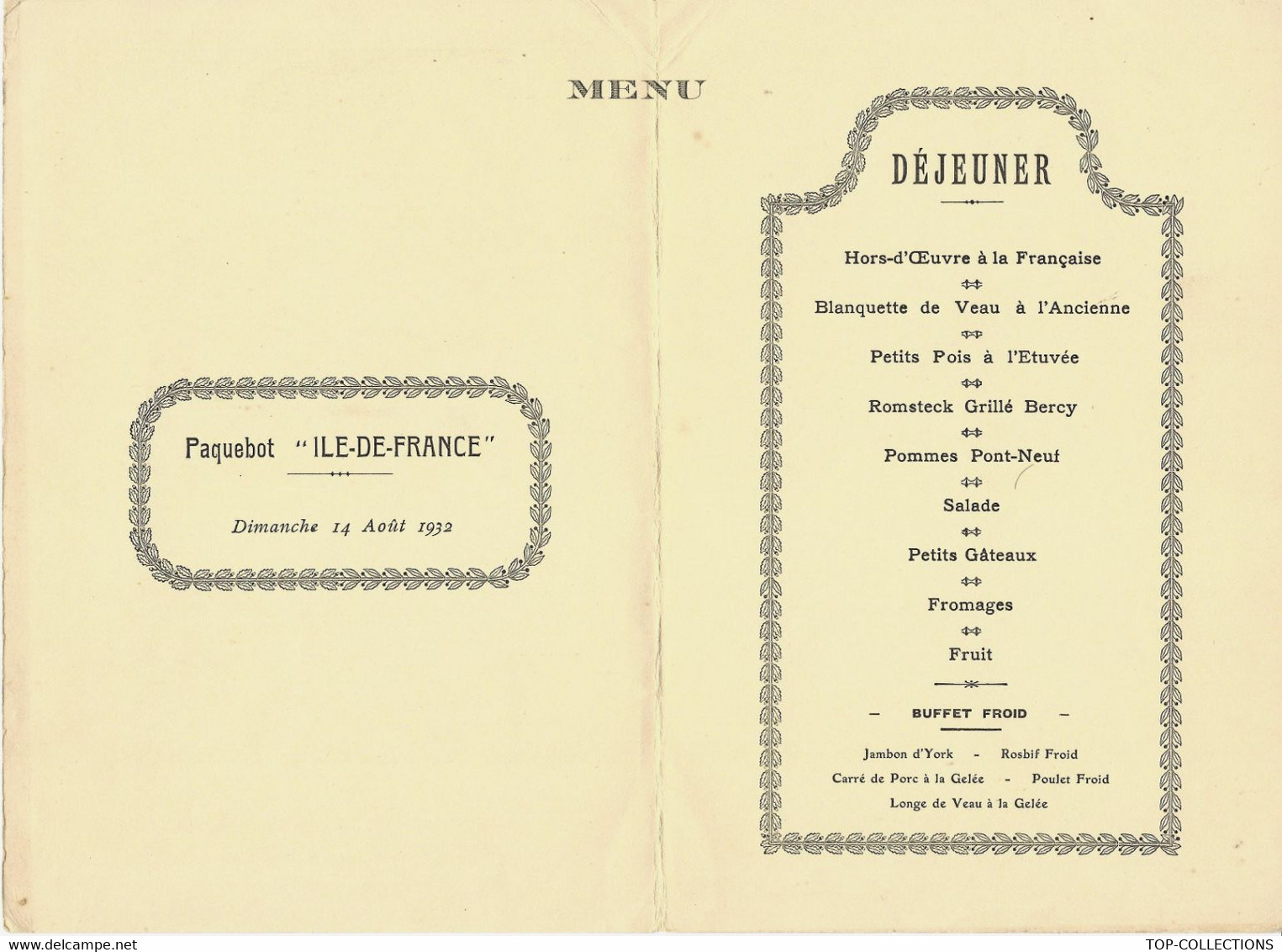 FRENCH LINE 1932 CIE GENERALE TRANSATLANTIQUE "C.G.T."VOYAGEURS D AUJOURD’HUI DESSIN DE GEORGE BARBIER Imprimé Sur MENU - Menus