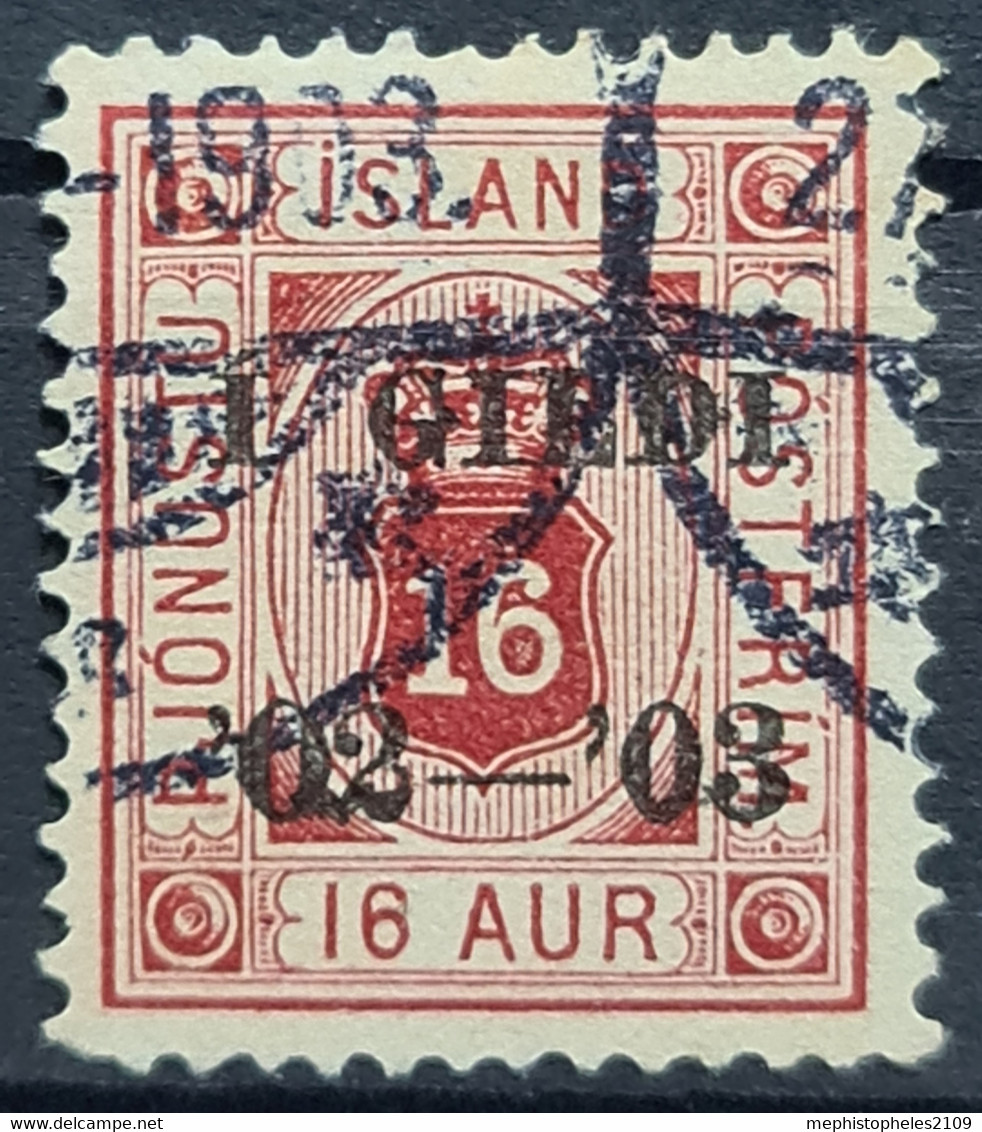 ICELAND 1902/03 - MLH - Sc# O28 - Service - Dienstmarken