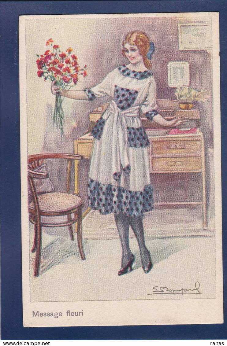 CPA BOMPARD Femme Woman Art Déco Circulé 461-2 - Bompard, S.