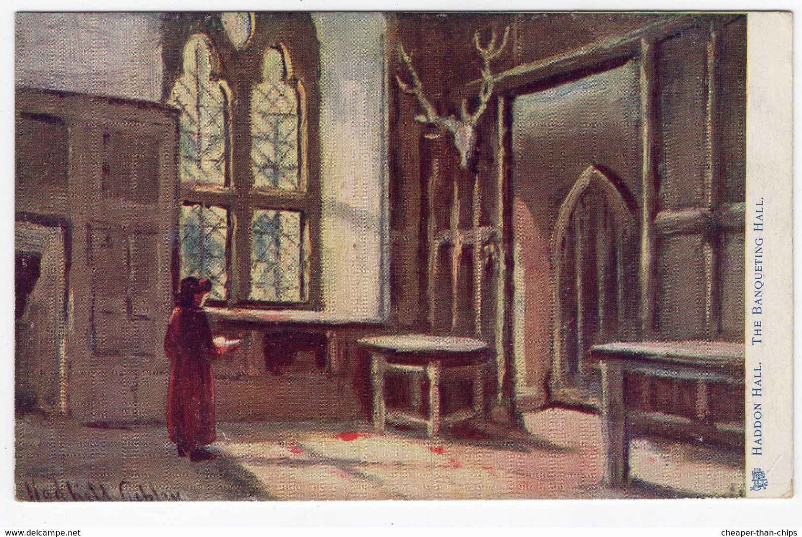 HADDON HALL - The Banqueting Hall -Tuck Oilette 1487 - Derbyshire