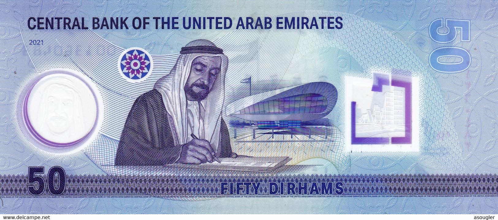 UNITED ARAB EMIRATES UAE 50 DIRHAMS 2021 Commemorative UNC P-NEW  "free Shipping Via Registered Air Mail" - Emirats Arabes Unis