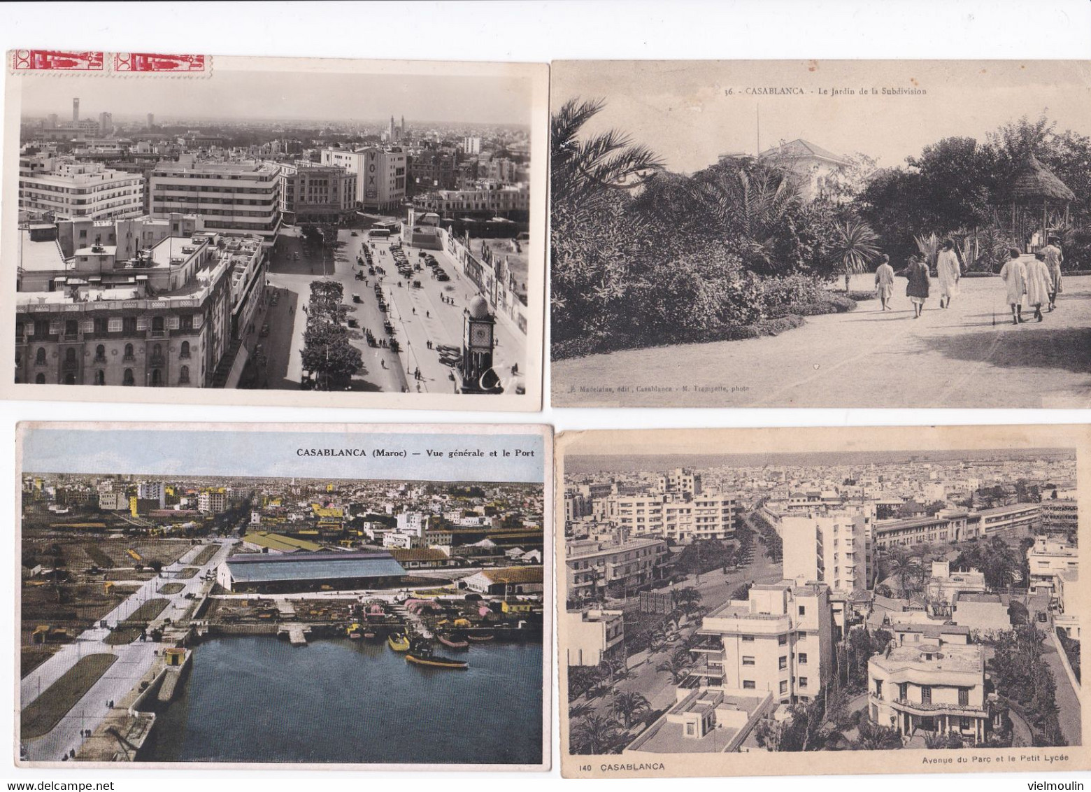 MAROC CASABLANCA VUES DIVERSES LE LA VILLE LOT DE 4 BELLES CARTES - Casablanca