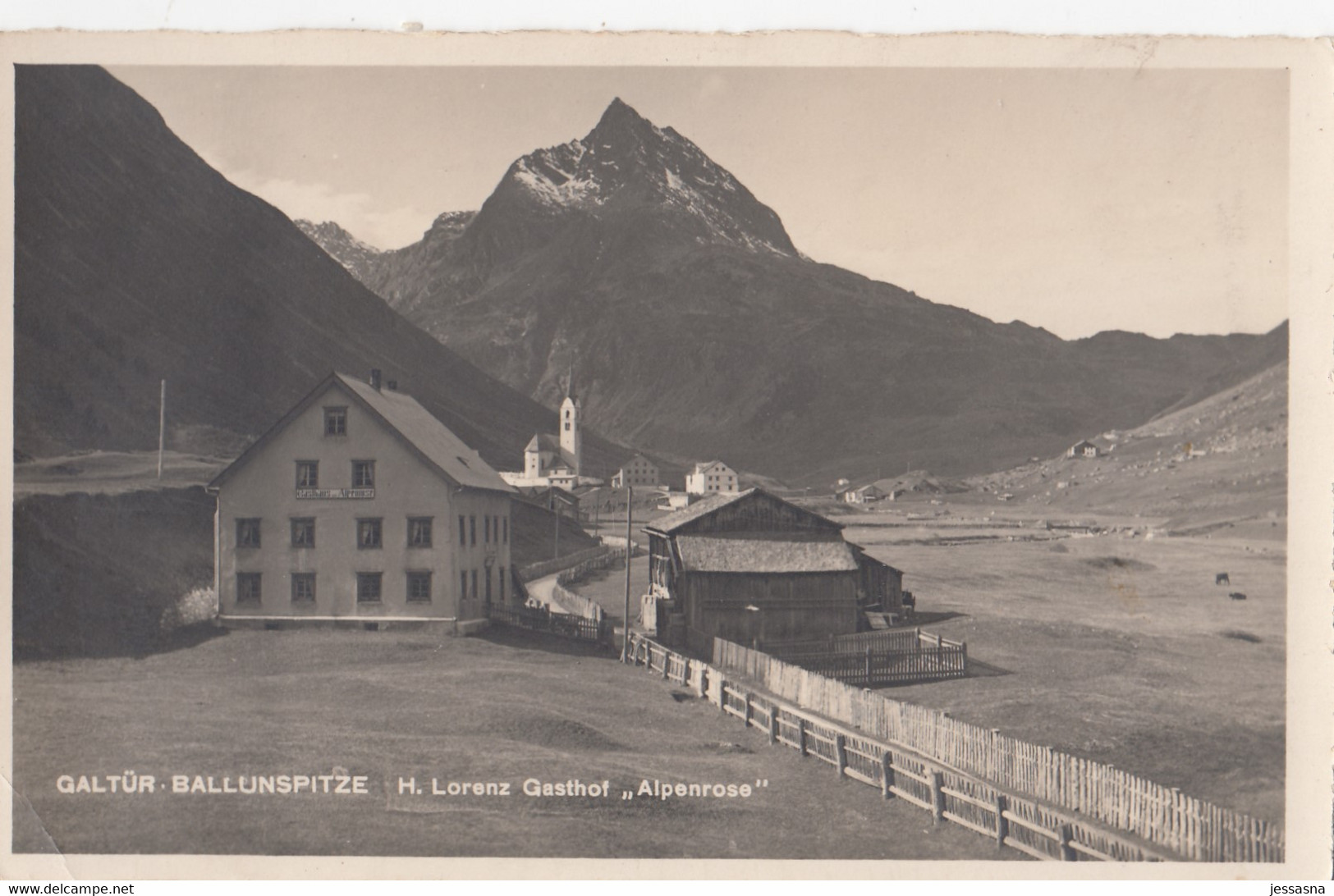 AK - TIROL - Galtür - Ballunspitze Mit Gasthof Alpenrose - 1925 - Galtür