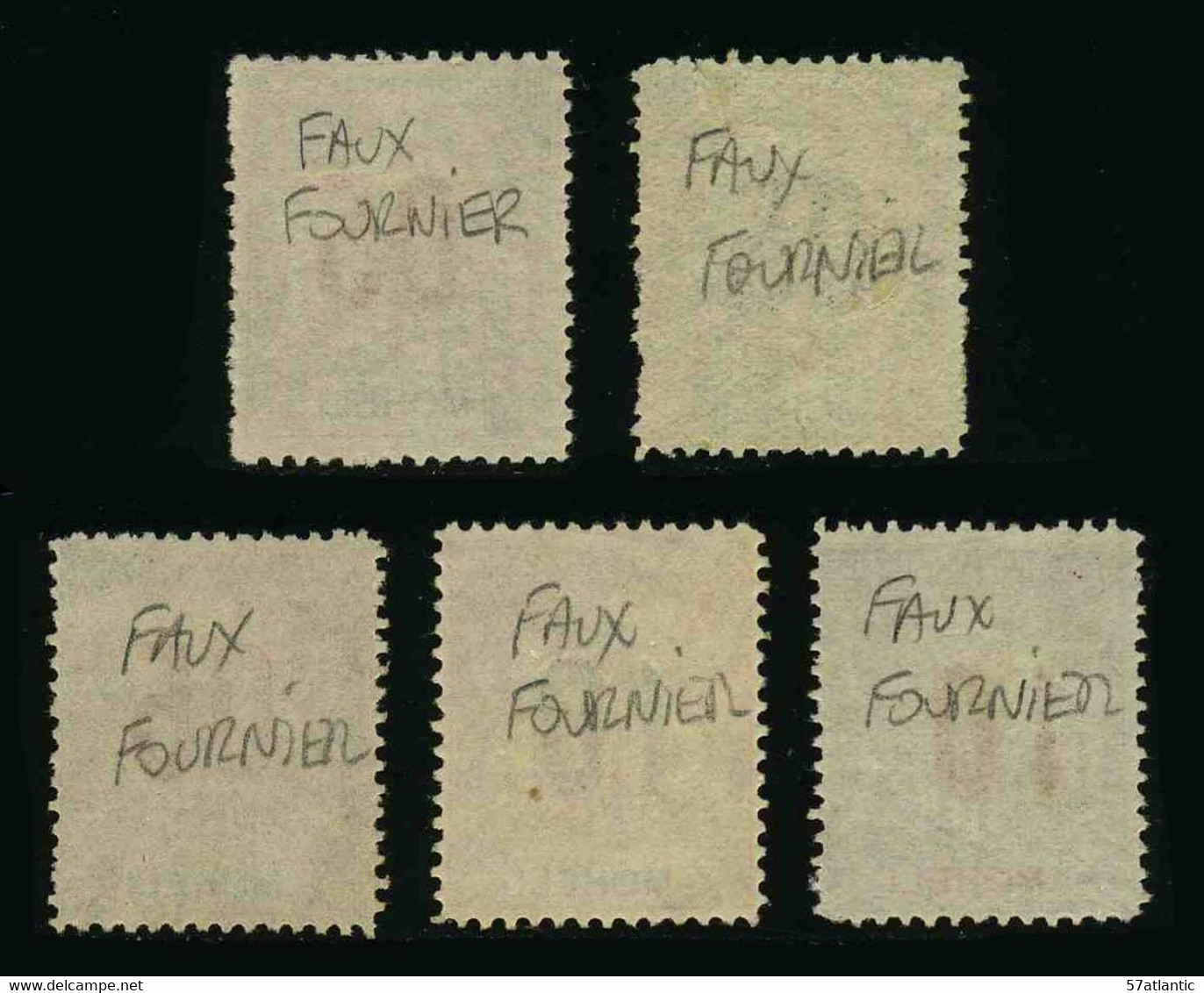 MOHELI - COLONIE FRANCAISE - LOT DE 5 FAUX TIMBRES FOURNIER - TIMBRE OBLITERES - Oblitérés