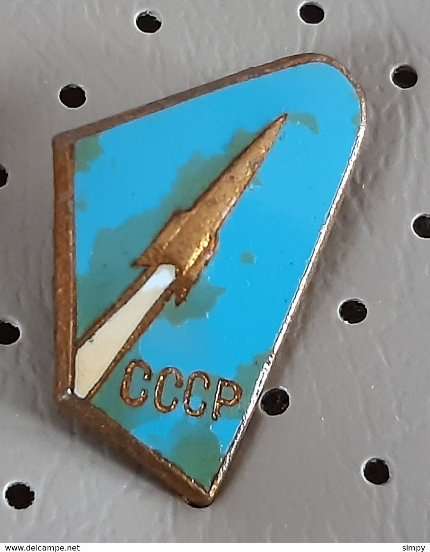 Rocket Space CCCP Vintage Pin Badge - Space