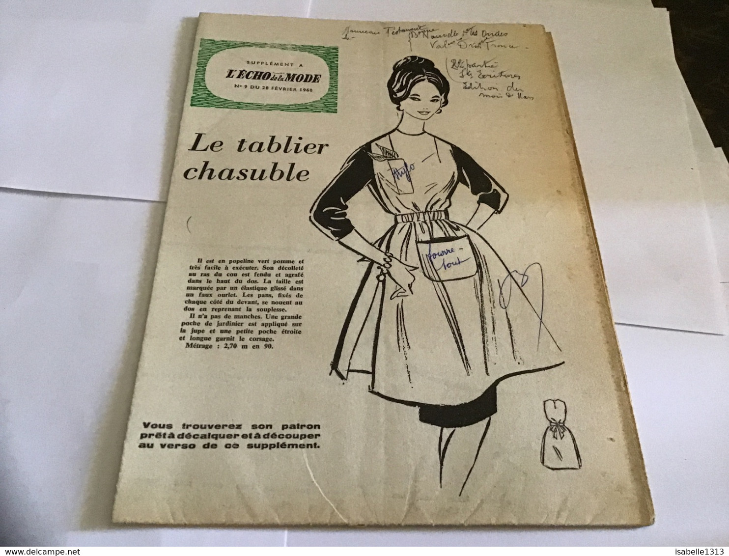 Patron De Couture L écho  De La Mode1960 - Schnittmuster