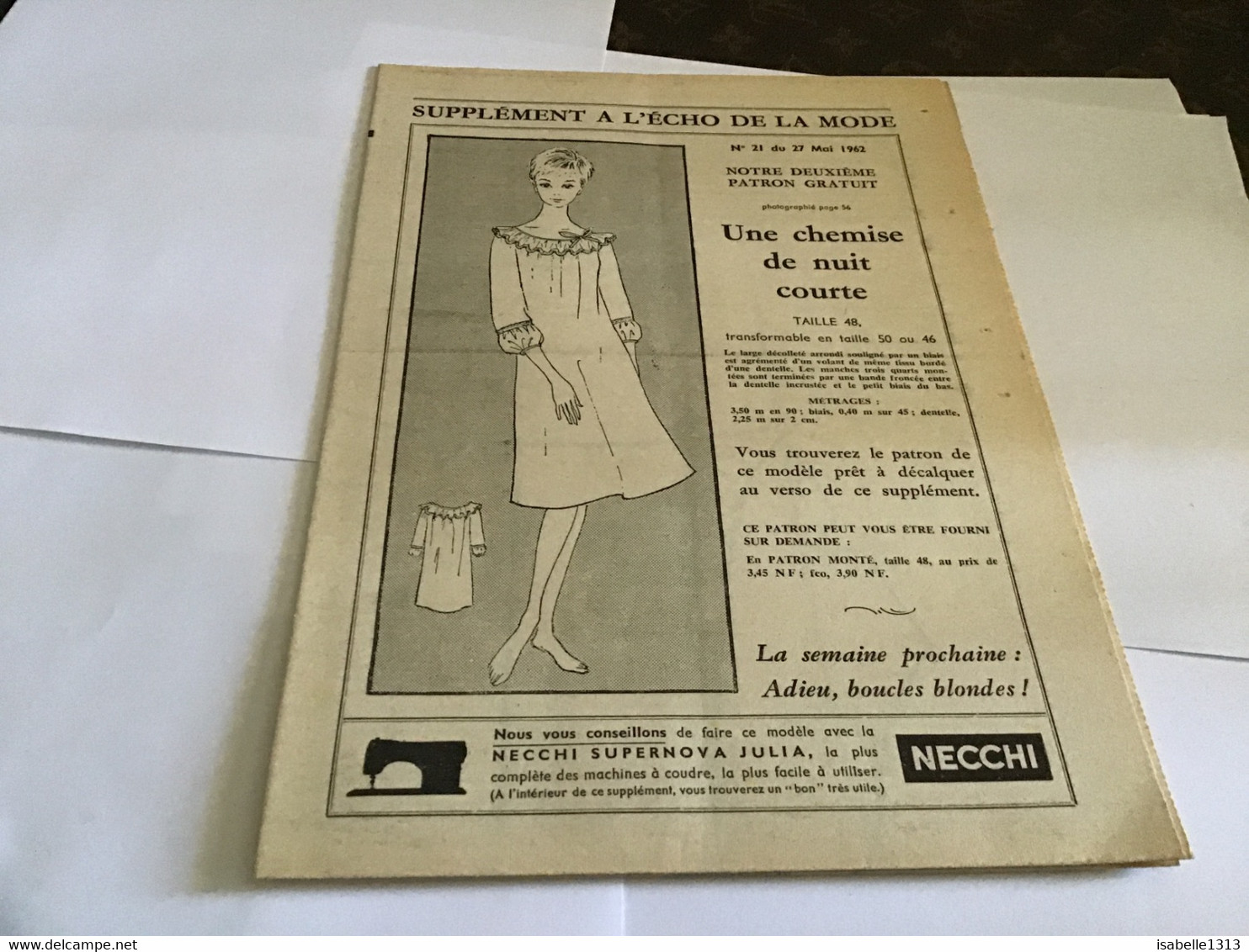 Patron De Couture L écho  De La Mode1962 - Schnittmuster