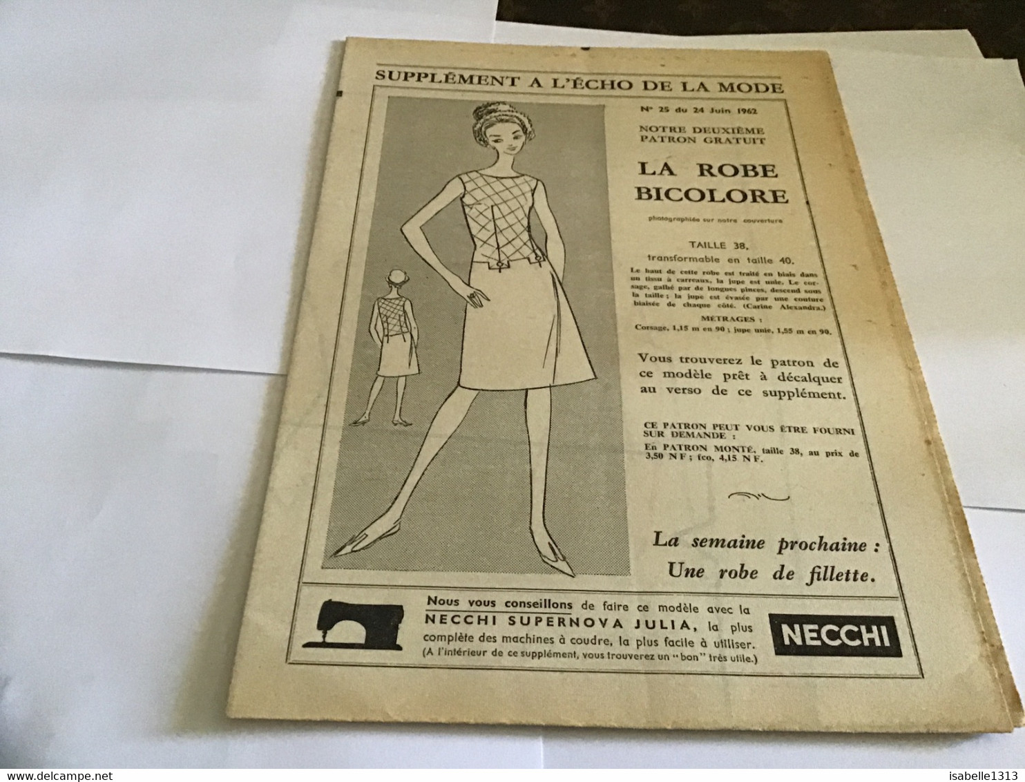 Patron De Couture L écho  De La Mode1962 - Schnittmuster