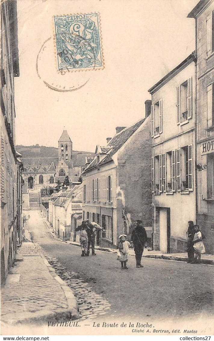 95-VETHEUIL- LA ROUTE DE LA ROCHE - Vetheuil