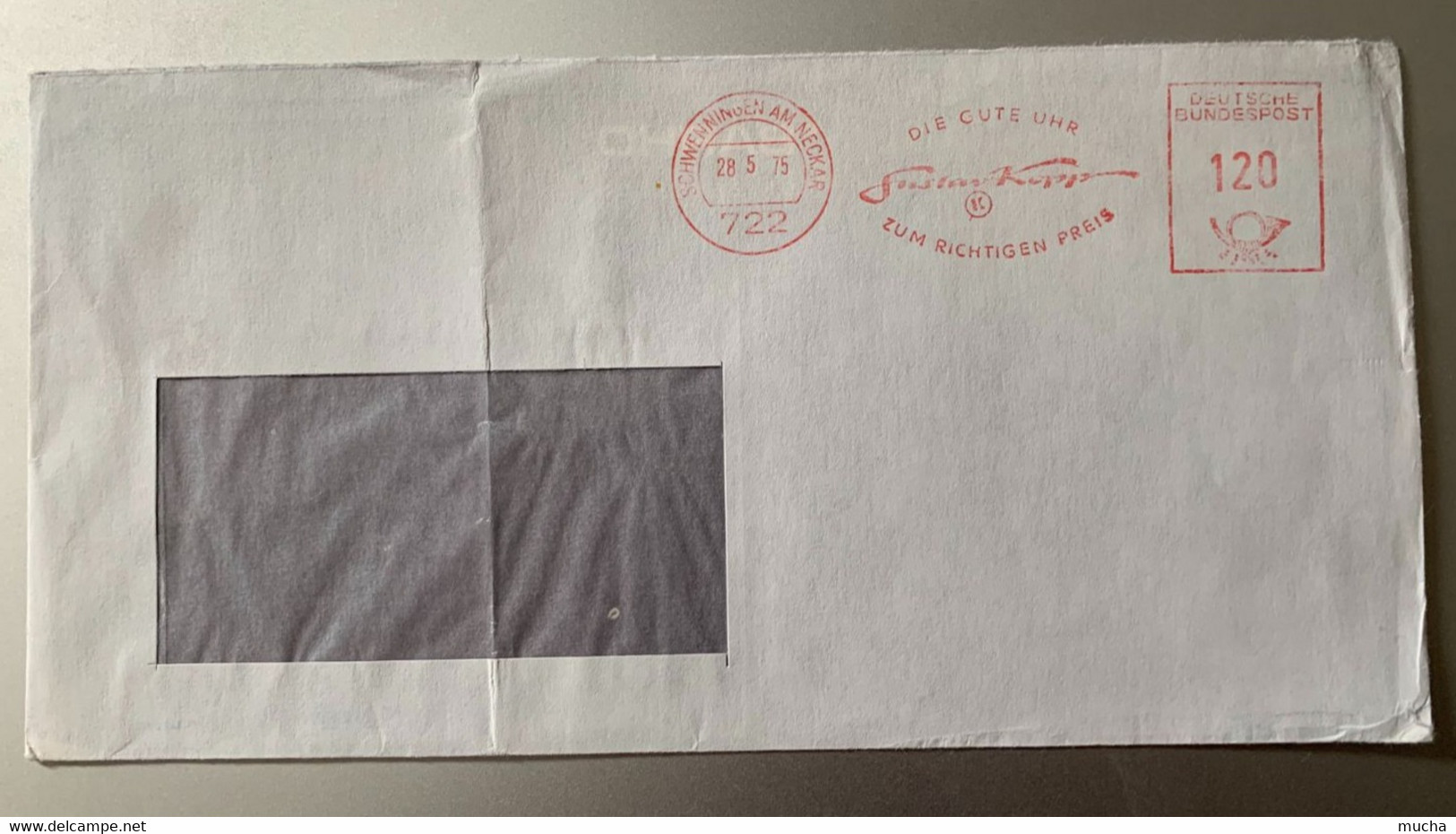 17835 - Enveloppe Cachet Mécanique Rouge Die Gute Uhr Gustav Kopp Schwenningen Am Neckar 28.05.1975 - Horlogerie