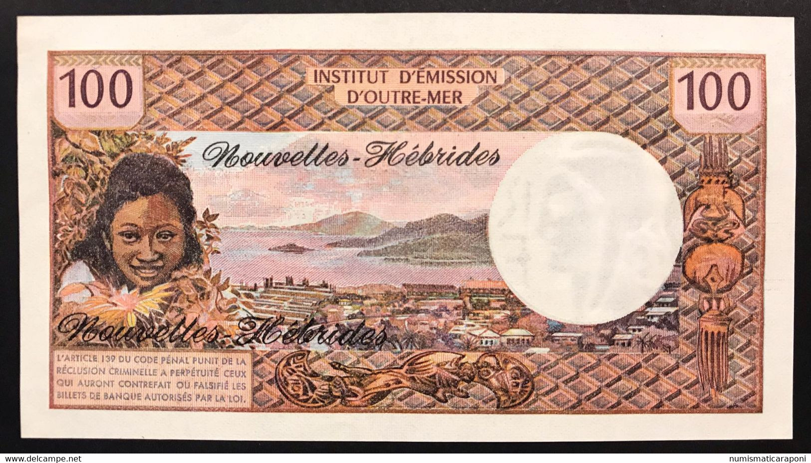 NUOVE EBRIDI New Hebrides 100 FRANCHI Francs 1975 Pick#18b Lotto.2616 - Ohne Zuordnung