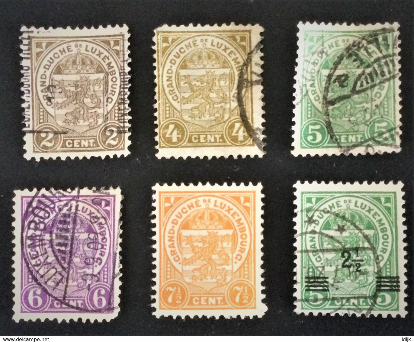 1907-1924 Staatswappen Mi.85, 86, 87, 88, 107, 120*) - 1907-24 Wapenschild