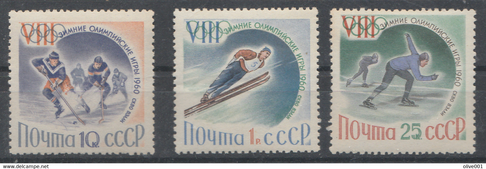 URSS - Timbres De 1960 - 3 Valeurs Des Jeux Olympiques D'hiver De Squaw Valley - MI N° 2317/19 MNH ** - Invierno 1960: Squaw Valley
