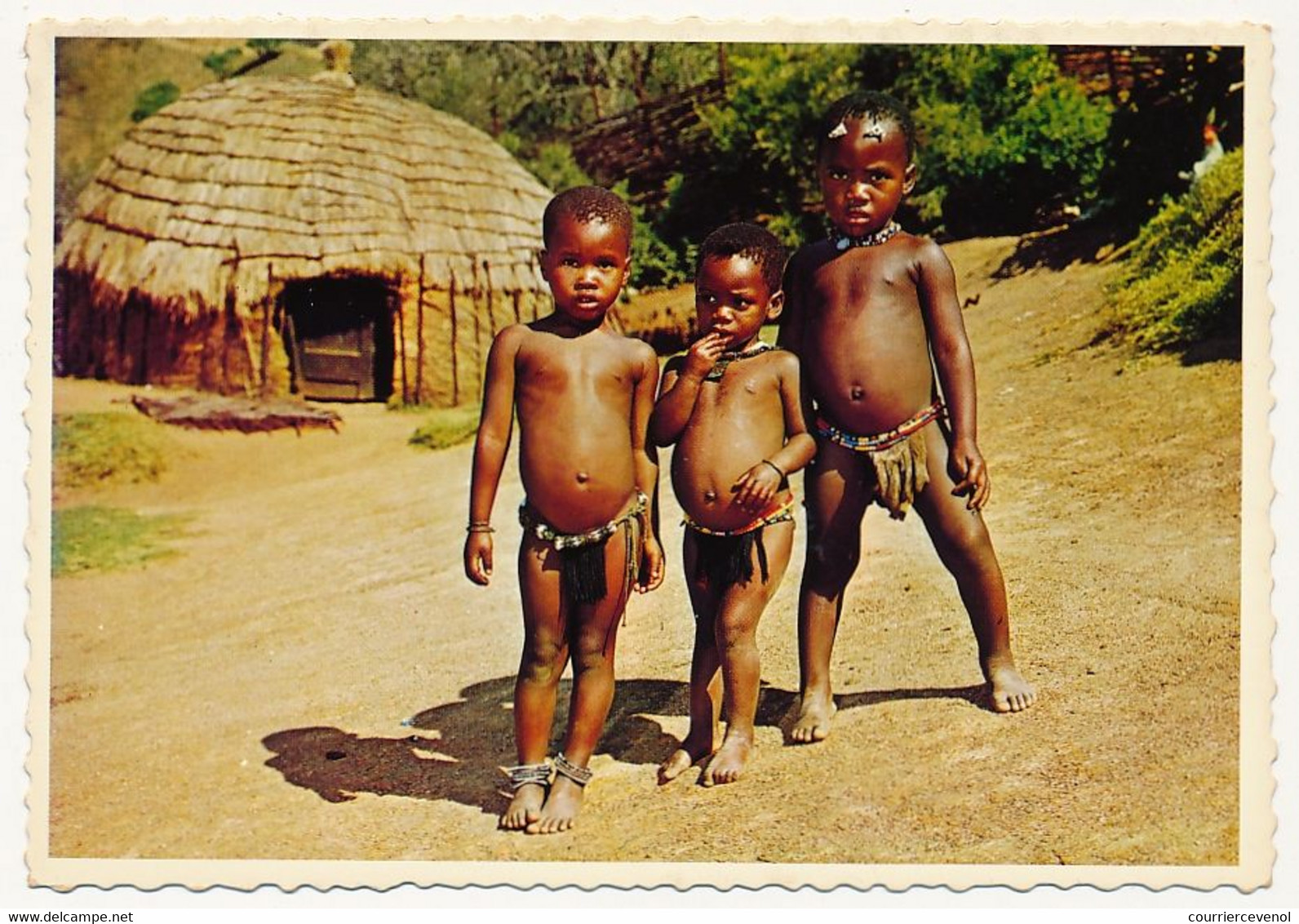 8 CPM - AFRIQUE DU SUD - Guerriers Zoulous, Jeunes filles, enfants, femmes zoulou
