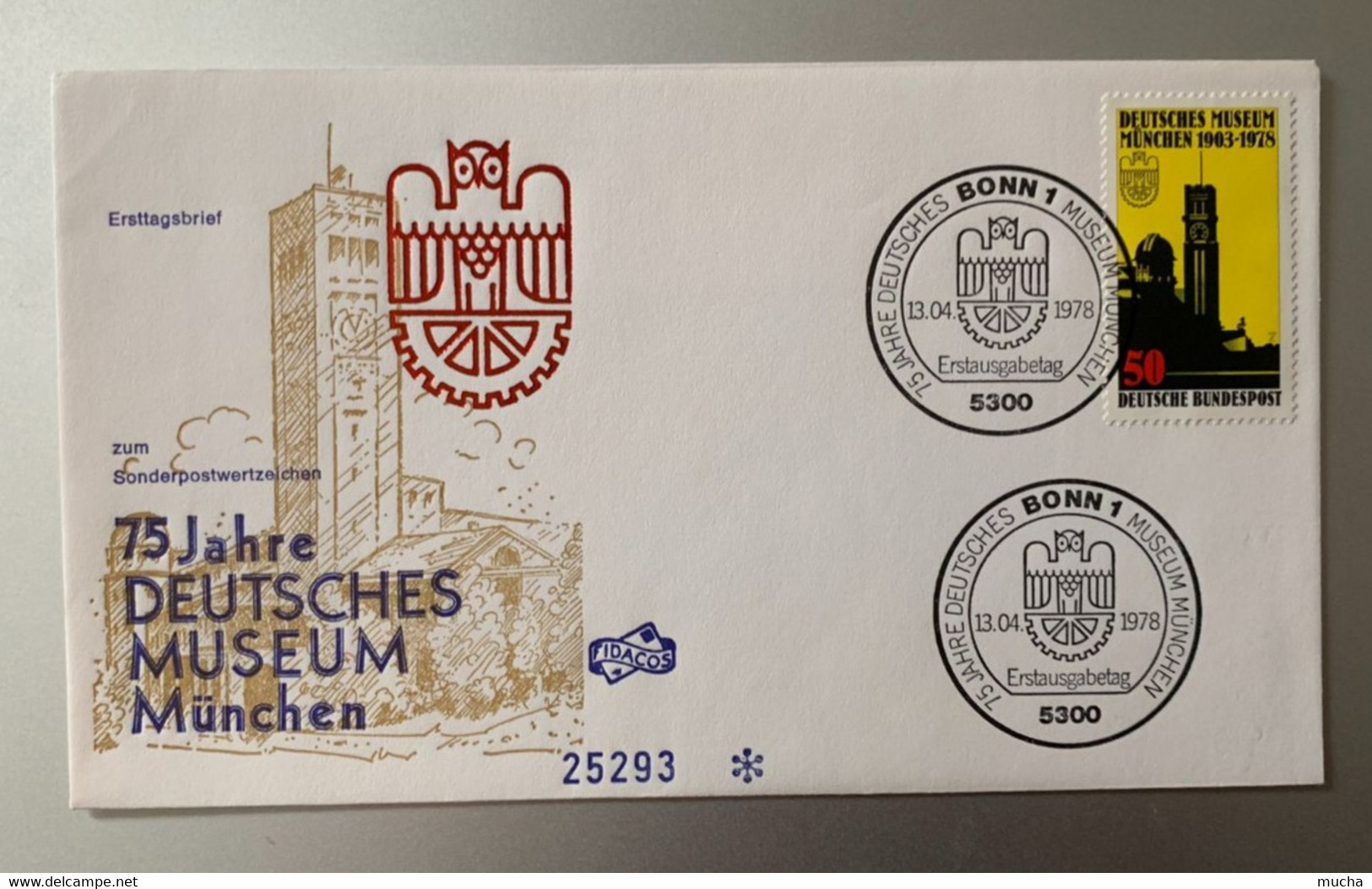 17847 - 75 Jahre Deutsches Museum München Bonn 13.04.1978 FDC - Horlogerie