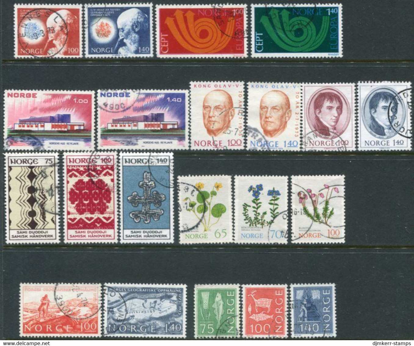 NORWAY 1973 Complete Year Issues MNH / **.  Michel 655-75 - Usati